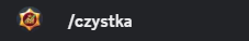 Wpisywanie komendy /czystka na Discordzie